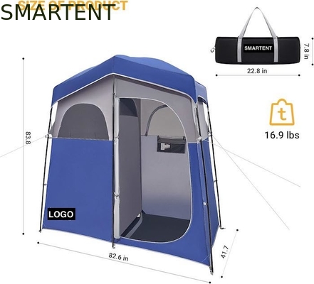 2.11*1.07*2.13M Blauw Waterdicht Polyester Instant Pop Up Privacy Tenten Met Volledige Dekking Zipperde Deur En Venster leverancier