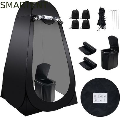 Kopen 47.2*47.2*74.8 inch zwart zilver gecoate polyester pop-up privacy tent met UV bescherming voor camping strand evenementen online vervaardiging