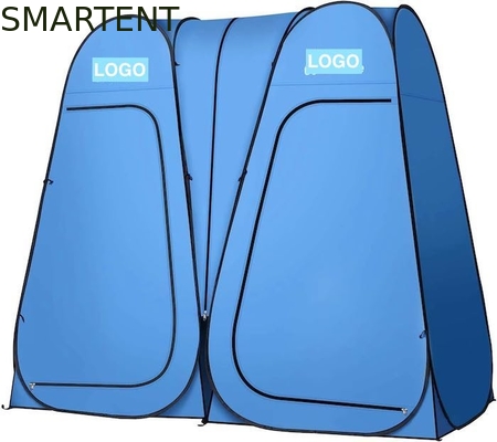 94.5 * 47.2 * 74.8 inch waterdicht blauw polyester 190T Pop-up privacy tenten met volledige dekking en onmiddellijke opstelling leverancier