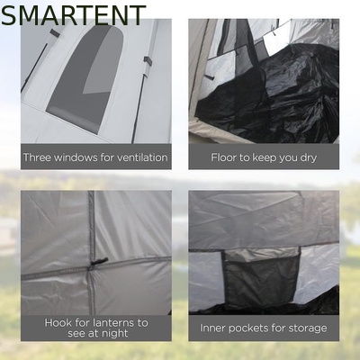 118*118*78.75 inch waterdicht voor 2-3 personen Automatische Pop-up camping tent met glasvezel palen en mesh ramen leverancier