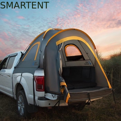 Buiten 2.17*1.60*1.70M Grijs PU2000 Waterdicht Polyester 2persoons pick-up kampeertent met glasvezelstang leverancier