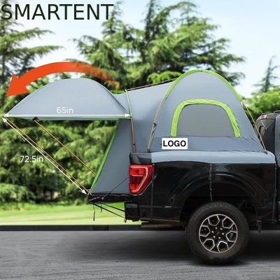 90.5 x 63 x 67'Inch 2 persoon Custom Groen Waterdicht PU2000 Polyester Lichtgewicht Draagbare Pickup Truck Tent leverancier