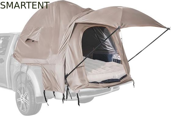 Kopen 82.7*66.9*66.9 inch Khaki 210D Zilveren gecoate polyester pick-up truck tent met geventileerde ramen voor buiten kamperen online vervaardiging