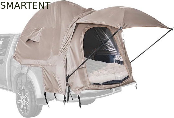 82.7*66.9*66.9 inch Khaki 210D Zilveren gecoate polyester pick-up truck tent met geventileerde ramen voor buiten kamperen leverancier