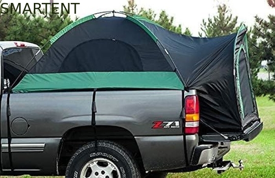 2-persoon Outdoor Quick Setup Dual Color Waterproof Polyester Pickup Truck Camping Tent met glasvezel palen leverancier