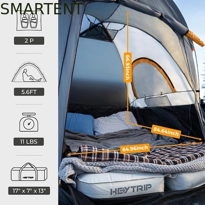 2.03*1.55*1.71M Waterdicht voor 2 personen PU2000MM Groen 210D Polyester Pickup Camping Tent met snelle 10 minuten opstelling leverancier
