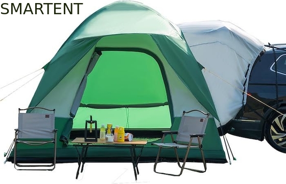 Buiten 3*3*2.3M 4-6 Persoon Groen Waterdicht PU3000MM Gecoat Polyester Glasvezel Stang Draagbare SUV Pickup Camping Tent leverancier
