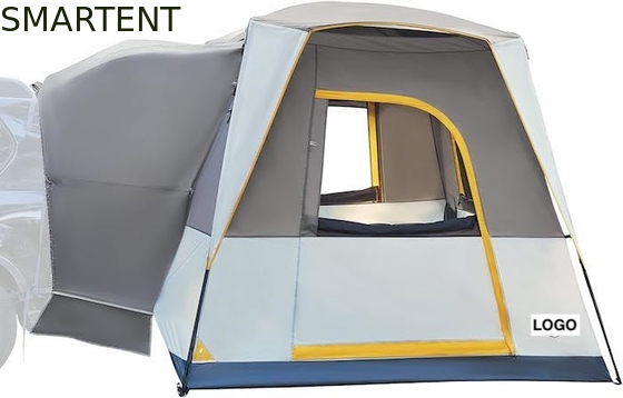 Buiten 3.05*2.44*2.18M Makkelijk op te zetten Khaki Polyester Glasvezel SUV Camping Tent Met UV-bescherming En waterdichte vloer leverancier