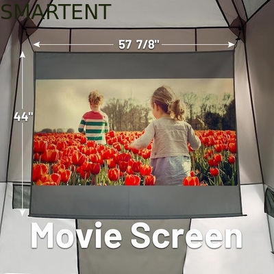 Buiten 3.05*2.44*2.18M Makkelijk op te zetten Khaki Polyester Glasvezel SUV Camping Tent Met UV-bescherming En waterdichte vloer leverancier