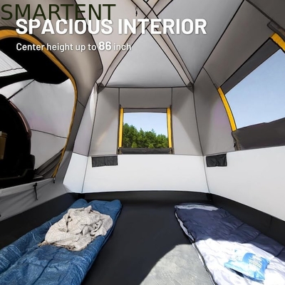 Buiten 3.05*2.44*2.18M Makkelijk op te zetten Khaki Polyester Glasvezel SUV Camping Tent Met UV-bescherming En waterdichte vloer leverancier