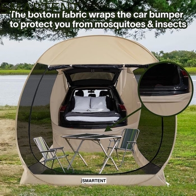 2.13*2.13*2.18M Beige Kleur UV Bescherming Waterdicht Gecoat Polyester Pop Up Sport Utility Vehicle Camping Tent leverancier