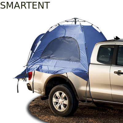 (165+50) * 165*176CM 1-persoon Blauwe kleur waterdicht Zilveren gecoate polyester 210D Automatisch Pop UP Truck Tail Tent leverancier