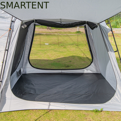 220*220*195CM Glasvezel 4-persoons Grijs PU2000MM Polyester 210D SUV Camping Tent Waterdicht Met UV-bescherming Gemakkelijk op te zetten leverancier