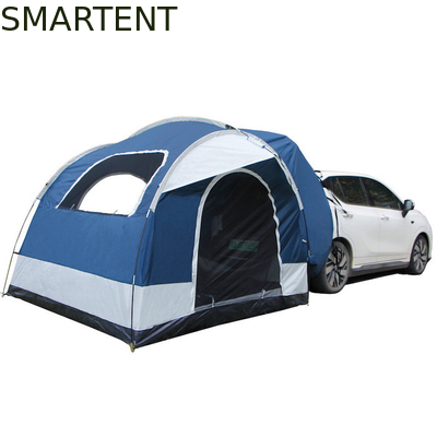 250*250*200CM PU2000MM bedekte polyester 210D 2 deuren SUV camping tent met glasvezel palen en mesh ramen leverancier