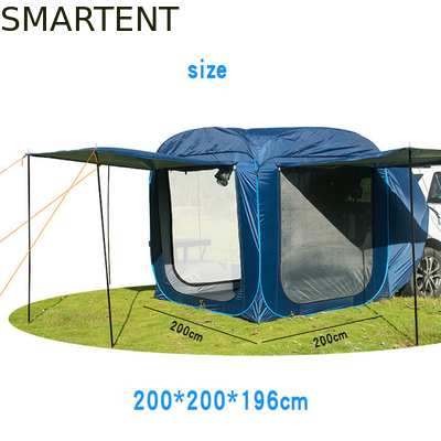 200*200*196CM zilver gecoat 210T Pop UP SUV tent met waterdicht ontwerp en mesh vensters UV bescherming leverancier
