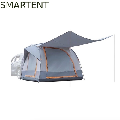 6 personen grijs gecoate polyester 210D SUV camping tent met mesh ramen en UV-bescherming leverancier