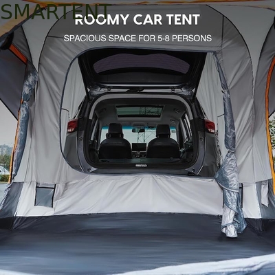 6 personen grijs gecoate polyester 210D SUV camping tent met mesh ramen en UV-bescherming leverancier
