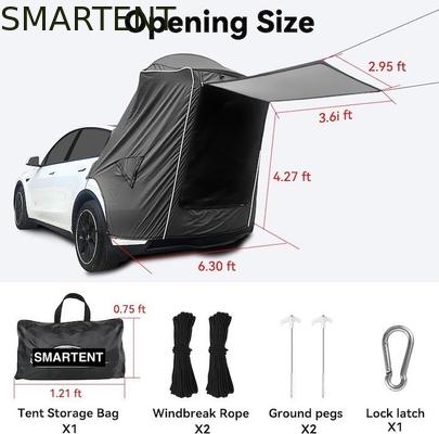Lichtgewicht 4 seizoenen Tesla Camping Tent Zwart Kleur Waterdicht Zilveren Polyester 210D Snel 10 minuten Installatie leverancier
