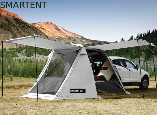 Kopen Buitengrijze draagbare waterdichte gecoate polyester SUV kampeertent met een gemakkelijke opstelling van 10 minuten voor 2-4 personen online vervaardiging