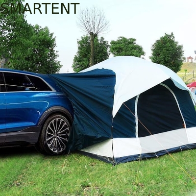 2.44*2.44*2.19M 6 Personen Blauw Waterdicht Gecoat Polyester Auto Camping Tent Met 2 Windows 4 Seizoen Quick Setup leverancier