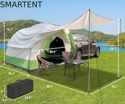 8.2*8.2*6.6Ft Dual Color Waterproof PU3000MM Coated Polyester 210T All Season Vehicle Camping Tent Gemakkelijk opzetten leverancier