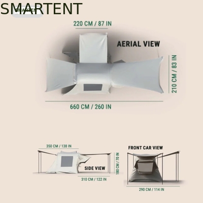 660*290*180cm Makkelijk op te zetten Khaki 210D Ocford Opblaasbare Tesla Camping Tent 4 Seizoen Shelter Met Rainfly leverancier