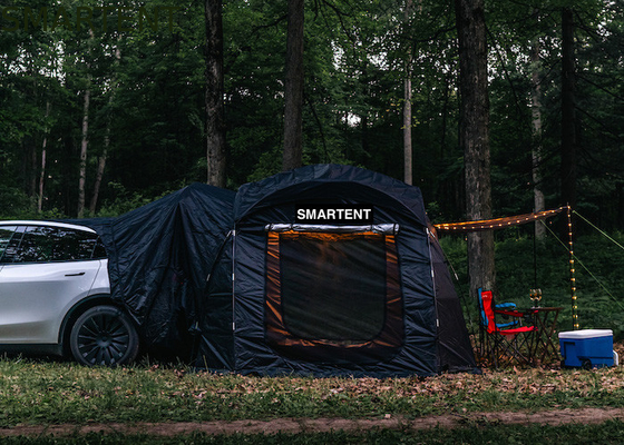 Zwarte waterdichte Ripstop Polyester Glasvezel Tesla Camping Tent Voor Model Y Gemakkelijke installatie En Verbeterde ventilatie leverancier