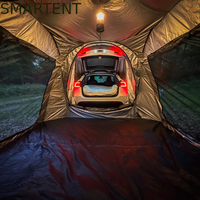 Zwarte waterdichte Ripstop Polyester Glasvezel Tesla Camping Tent Voor Model Y Gemakkelijke installatie En Verbeterde ventilatie leverancier