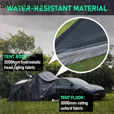 Lichtgewicht gecoate polyester PoFiberglass camping tent voor Tesla 3 seizoen waterdicht grijs model snelle 10 minuten setup leverancier