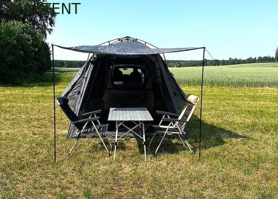 330*240*210CM lichtgewicht automatisch grijs waterdicht PU2000MM gecoat polyester 210D 4-persoons Tesla camping tent leverancier
