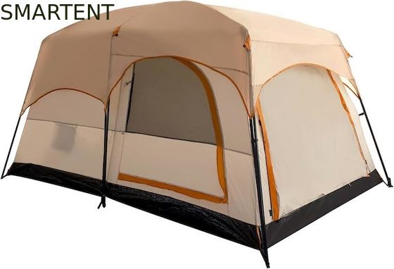 Kopen 4-persoon 3.3*2.1*1.85M Buiten alle weersomstandigheden Khaki Waterdicht Gecoat Polyester 2-House Design Camping Tent online vervaardiging