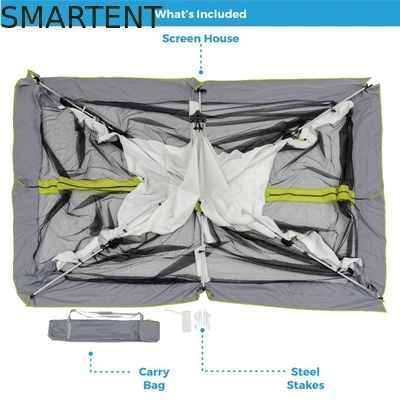 350*300*210CM Grijs Waterdicht Brand Custom Pop Up Camping Tenten Met DAP Leveringstermijn En Ventilatie Mesh Windows leverancier