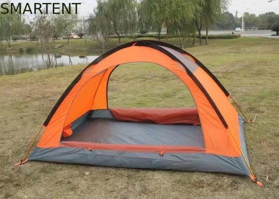 2 personen Oranje PU3000MM Gecoat 210T Polyester Aluminium Frame Waterdicht Pop Up Tent Met Carry Bag leverancier
