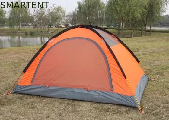 2 personen Oranje PU3000MM Gecoat 210T Polyester Aluminium Frame Waterdicht Pop Up Tent Met Carry Bag leverancier