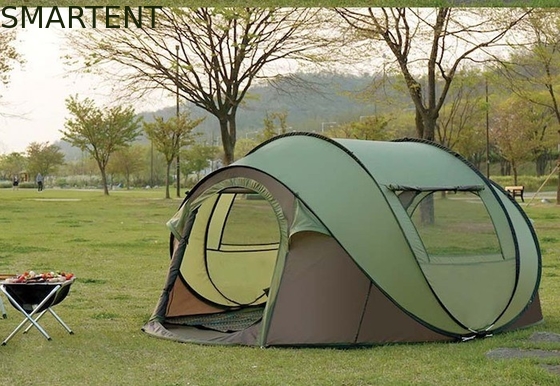 280*200*130cm 4 personen Grijs waterdicht polyester 4 seizoenen bootvorm Pop-up kampeertenten Draagtas inbegrepen leverancier
