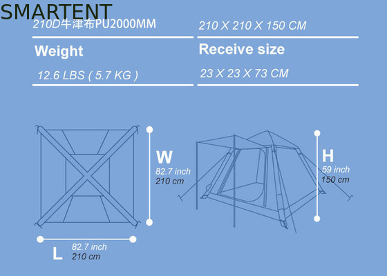 Outdoor Camping Dual Color Waterproof 210D Double Layer Air Filled Tent Met TPU Air Poles Voor Verbeterde UV-bescherming leverancier
