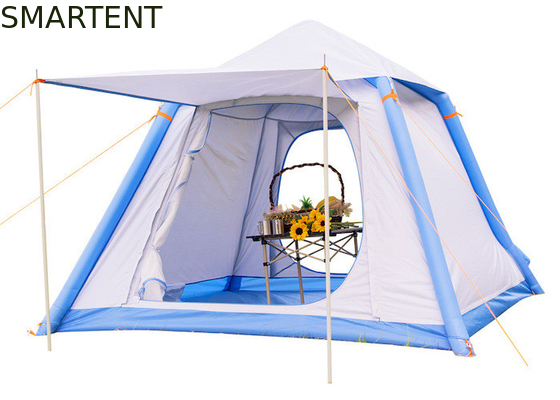 Outdoor Camping Dual Color Waterproof 210D Double Layer Air Filled Tent Met TPU Air Poles Voor Verbeterde UV-bescherming leverancier