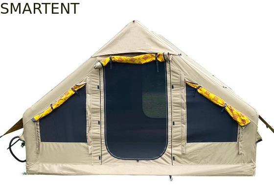 395*300*200CM Waterdicht Khaki Oxford 600D PVC 4-8 Persoon UV-bestendige opblaasbare kampeertent Voor buitenkamperen leverancier