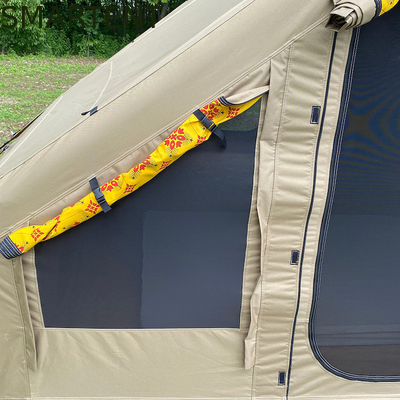395*300*200CM Waterdicht Khaki Oxford 600D PVC 4-8 Persoon UV-bestendige opblaasbare kampeertent Voor buitenkamperen leverancier
