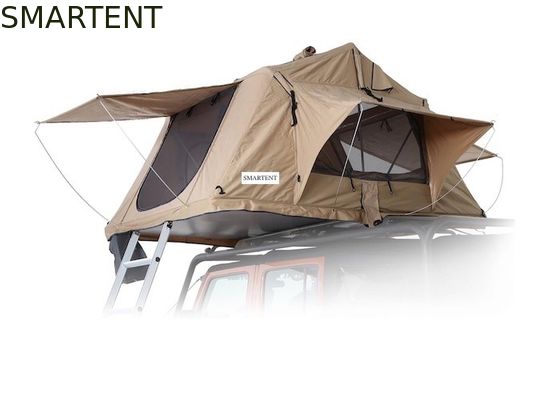 Kopen 2~4 personen waterdicht 600D zware rip stop polyester dak top tent met snelle 15 minuten opzetten en UV-bescherming online vervaardiging