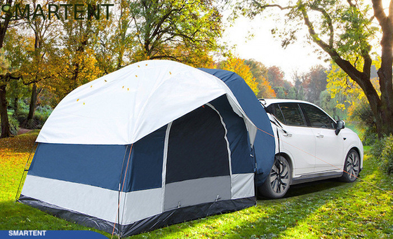 2 personen 250*250*200CM Waterdicht PU2000MM Gecoat Blauw 210D Polyester Buiten dak tent SUV Pick Up Shelter leverancier