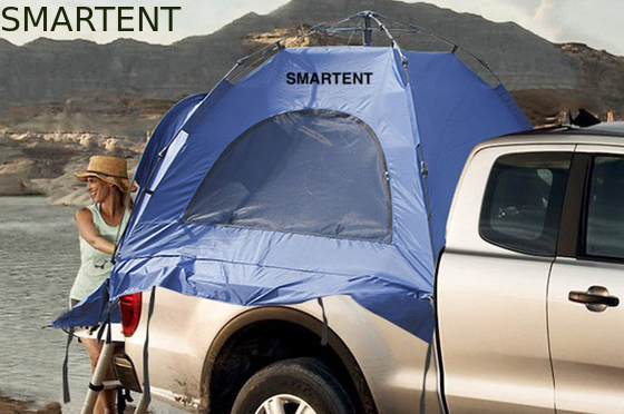 210*165*176CM Blauw 210D Polyester Waterdicht Automatisch Glasvezel Frame Pick Up Truck Tent leverancier