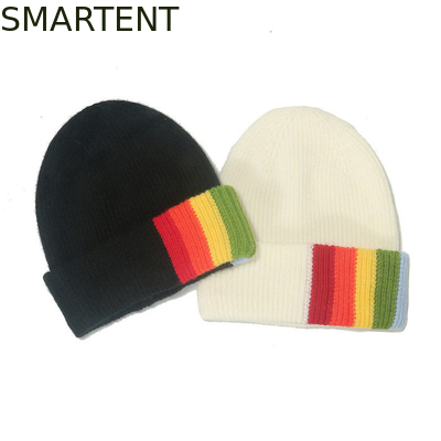 Outdoor witte kleur hergebruik duurzaam RPET gebreide bonnet volwassen grootte voor de winter leverancier