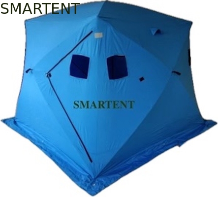 147X147X165CM Zwart Outdoor Work Tent Glasvezel Waterdicht Gecoat Polyester 150D Een Man Flip Over IJsschutter leverancier