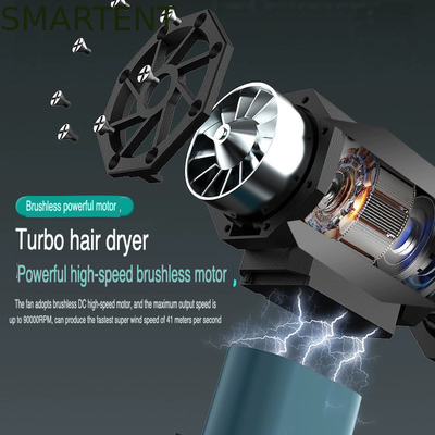 Zwart 90000rpm 4000mah Pocket Violent Turbo Fan Voor Outdoor Cool Camping leverancier