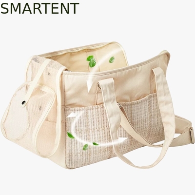 38*18*30CM Beige Canvas Kitty Travel Hangbag Liefdevolle huisdier accessoires moeten zak met zachte stof collectie leverancier