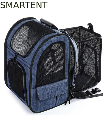 Outdoor 33.5*27*42CM Blauwe Kationische Oxford Uitbreidbare Huisdier Reisrugzak Zachte Stof Mooie Benodigdheden voor Huisdieren Voor Uw Tevreden Metgezellen leverancier