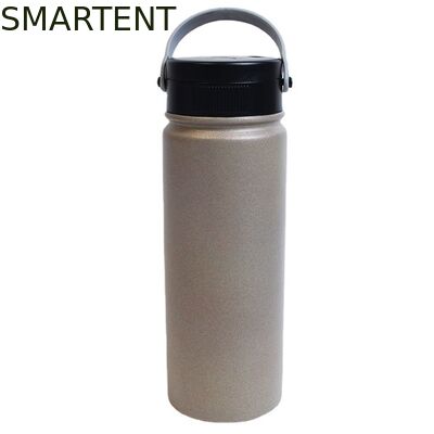 Kopen UV-sterilisatie roestvrijstalen geïsoleerde sportflessen met grote opening, grijze kleur, draaghandvat en aangepaste inhoud van 500 ml, perfect voor buitensporten online vervaardiging