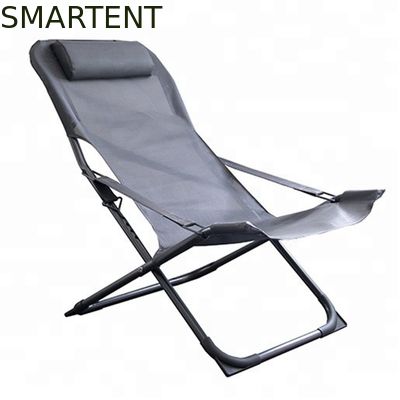 Kopen Grey Folding Beach Lounge Chair-Vouwbare het Strandzitkamer Chaise For Lawn Deck van het Aluminiumkader online vervaardiging