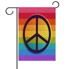 100D het Strand van de de Overdrachtdouane van de polyesterhitte markeert Regenboog Vrolijk Pride Garden Banner leverancier